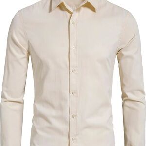 Men's Cream Dress Shirt